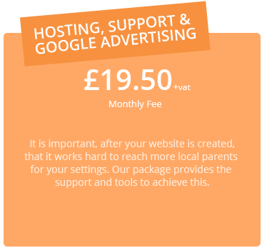 Hosting, Support & Google Advertising £19.50 - NurseryWeb